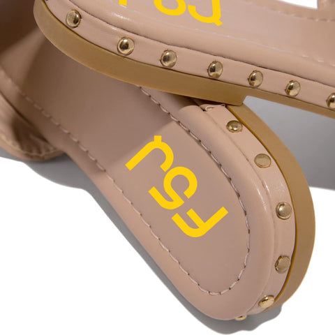 Women Sexy Square Open Toe Comfortable Flat