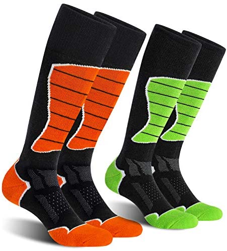 CelerSport 2/3 Pack Men's Ski Socks for Skiing, Snowboarding, Cold Weather, Winter Performance Socks