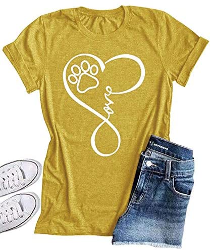 Ruanyu Womens Graphic Letter Print Shirt Crew Neck Summer Short Sleeve Pullover Loose Fit Cute Casual Tee Tops Blouses