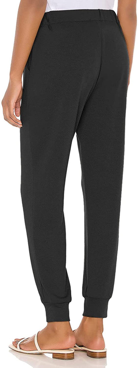 Womens Joggers Drawstring Yoga Pants Active Sweatpants Workout Clothes Comfy Lounge Pajamas Pants with Pockets
