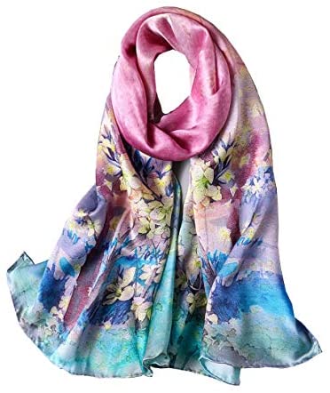 100% Mulberry Silk Long Scarf for Women