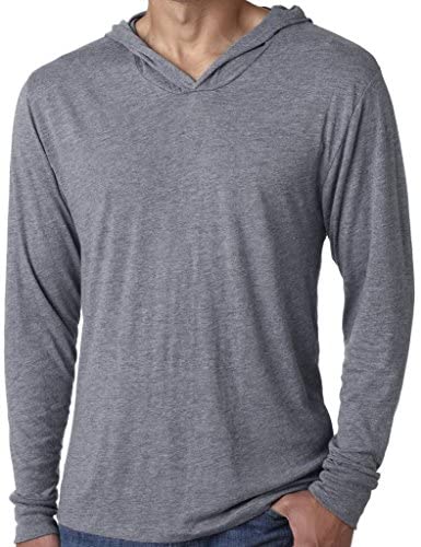 Yoga Clothing For You Mens Triblend Lightweight Hoodie Tee Shirt