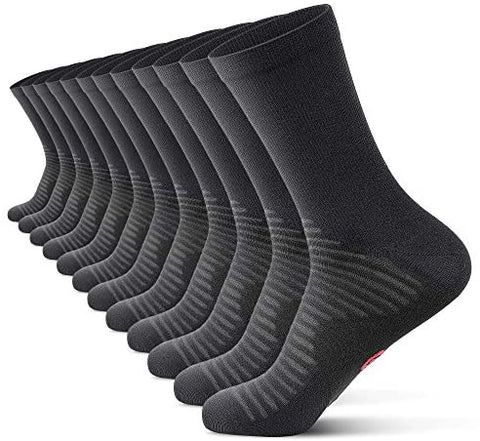 PAPLUS Compression Athletic Crew Socks (6 Pairs) for Men & Women