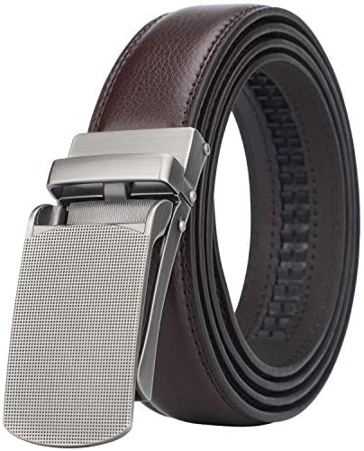 HIMI Men's Comfort Genuine Leather Ratchet Dress Belt with Automatic Click Buckle