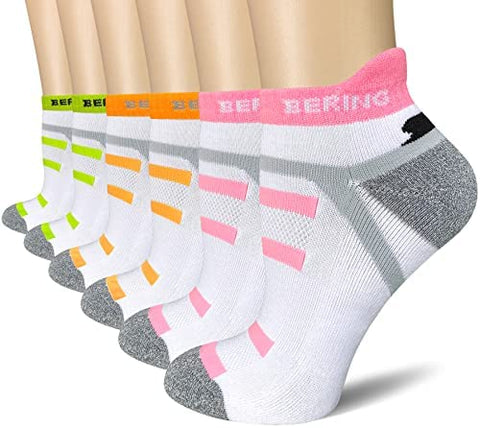 Women's Athletic Ankle Running Socks with Cushion Tab (6 Pairs Pack)