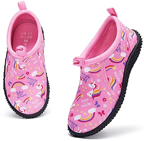 mysoft Kids Beach Water Shoes Non-Slip Quick Dry Barefoot Swim Shoes Aqua Socks for Boys and Girls Toddler Little Big Kid
