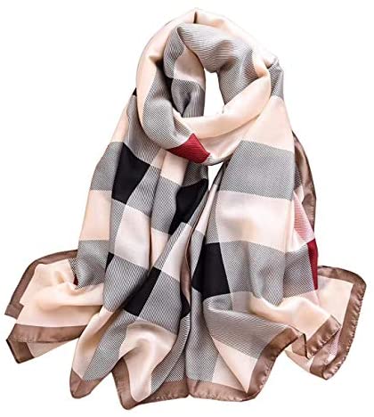 YMXHHB Fashion Scarves Scarf 100% Silk Feeling Scarf Silk Like Scarves Long Lightweight Sunscreen Shawls for Women
