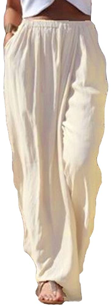 Women's Wide Straight Leg Pants High Waist Pleated Long Trouser Pant with Pocket