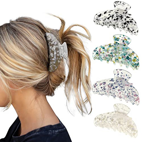 4Pcs Medium Hair Claw Clips for Long Hair