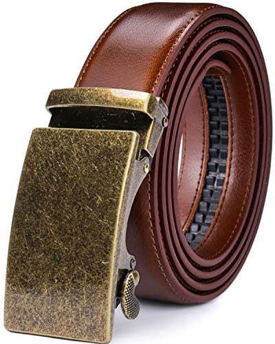 Men Belts Leather Male Slide Ratchet Work Dress Strap w Interchangeable Buckle Beltox
