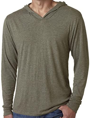Yoga Clothing For You Mens Triblend Lightweight Hoodie Tee Shirt