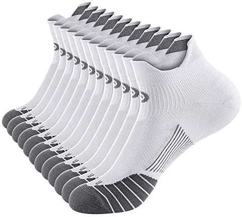 PAPLUS Ankle Compression Sock for Men and Women 2/4/6 Pairs, Low Cut Compression Running Sock with Ankle Support