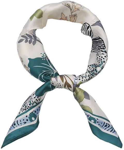 FONYVE Satin Silk Square Scarfs for Women Hair Scarves and Wraps Headscarf for Sleeping 27.5 × 27.5 inches