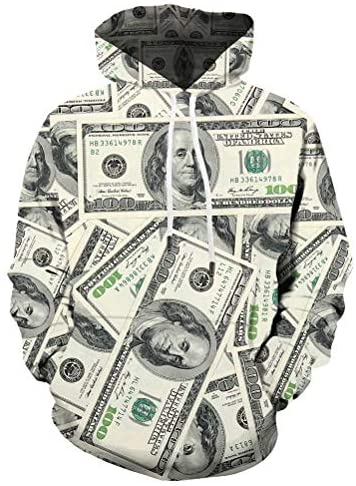 Unisex Funny 3D Hoodies Pullover Hooded Sweatshirt with Pockets Long Sleeve