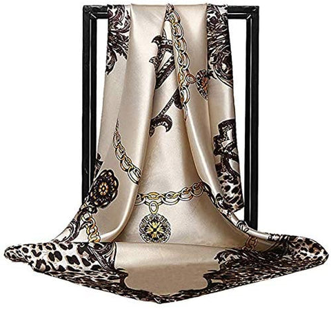 YMXHHB Silk Like Scarf Neck Scarves Women’s Large Square Satin Hair Scarf 35 x 35 inches