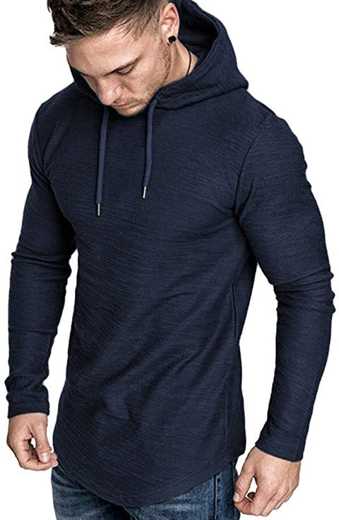 Mens Gym Workout Hoodies Athletic Bodybuilding Muscle Lightweight Hooded Sweatshirts