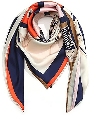 35” Satin Scarf Large Square Hair Scarves