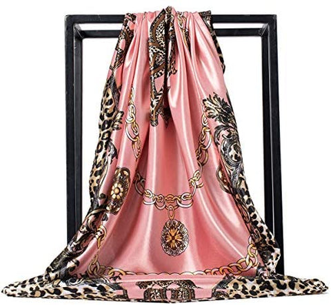 YMXHHB Silk Like Scarf Neck Scarves Women’s Large Square Satin Hair Scarf 35 x 35 inches