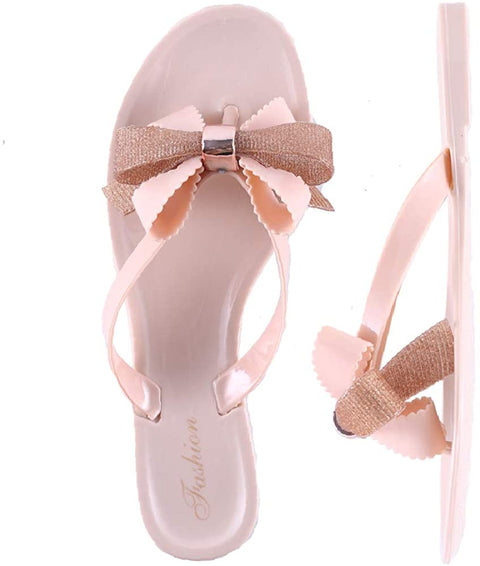 Tale Women Ribbon Bow Sandals Flip Flop Narrow
