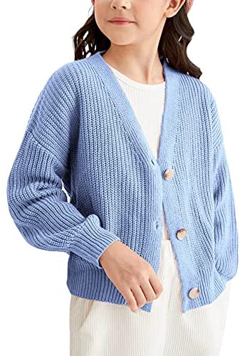 Girls V Neck Casual Sweater
