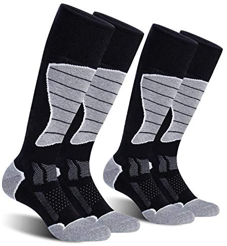 CelerSport 2/3 Pack Men's Ski Socks for Skiing, Snowboarding, Cold Weather, Winter Performance Socks