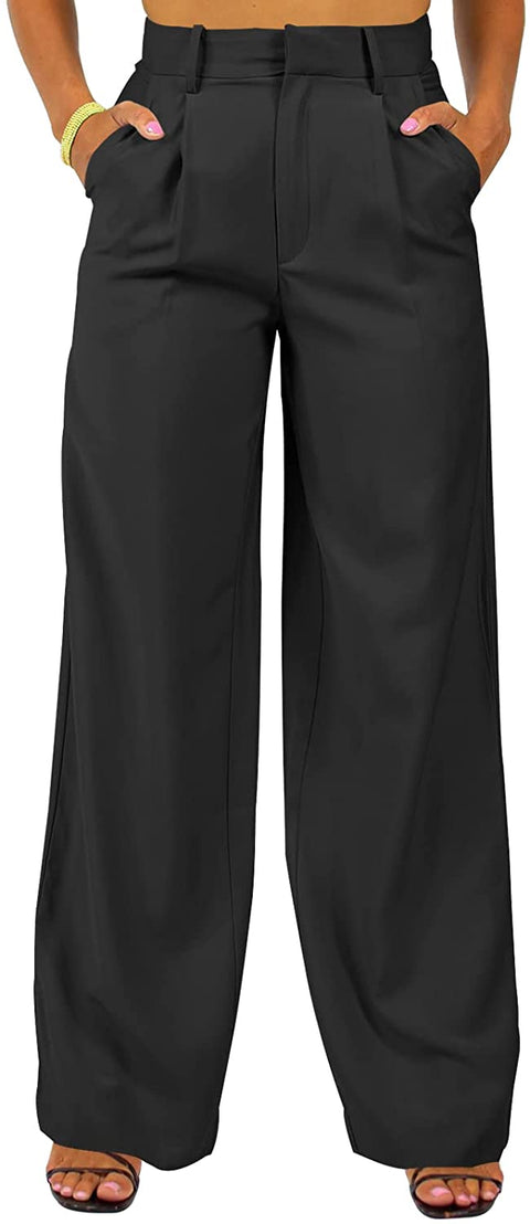 GAMISOTE Womens Wide Leg Dress Pants High Waisted Work Business Casual Flowy Trousers