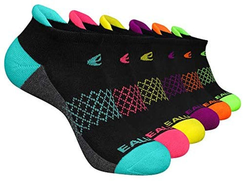 Womens Ankle Socks 6 Pairs Running Athletic Cushioned Sole Socks With Tab