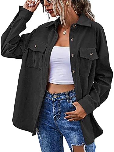 Women's Cotton Lapel Collar Casual Button-Down Shirt