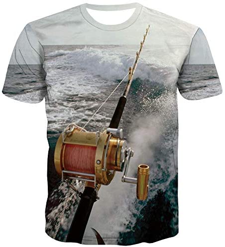 Unisex 3D Printed Graphic Round Neck Short Sleeve T-Shirt Novelty Casual Top Tee