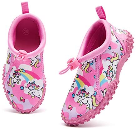 mysoft Kids Beach Water Shoes Non-Slip Quick Dry Barefoot Swim Shoes Aqua Socks for Boys and Girls Toddler Little Big Kid