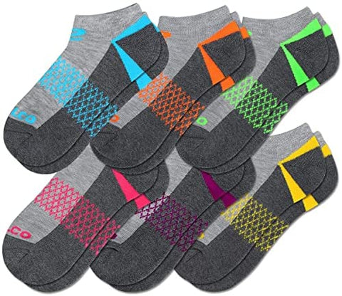 Womens Ankle Socks 6 Pairs Running Athletic Cushioned Sole Socks With Tab