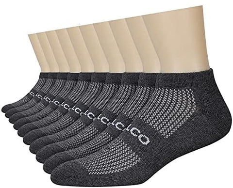 10 Pack Low Cut Athletic Cushioned Casual Socks