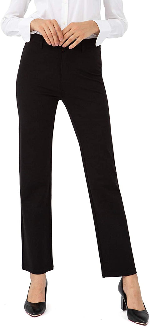 Dress Pants for Women Business Casual Stretch Work Pants with Pockets Straight Leg