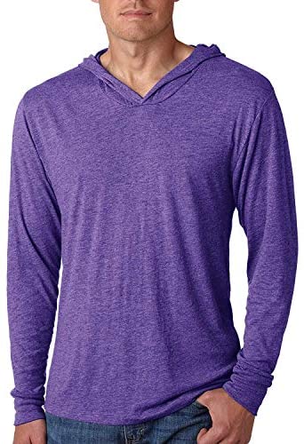Yoga Clothing For You Mens Triblend Lightweight Hoodie Tee Shirt