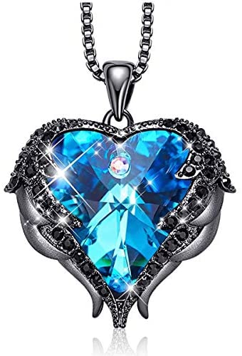 Angel Wing Love Heart Necklaces for Women