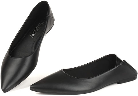MUSSHOE Flats for Women Comfortable Women's Flats Slip on Pointed Toe Flats Shoes Women