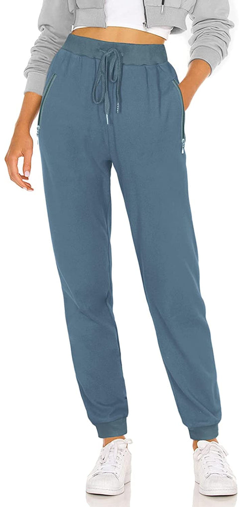 Joggers for Women Active Sweatpants Comfy Lounge Pants Workout Yoga Pants with Zipper Pockets