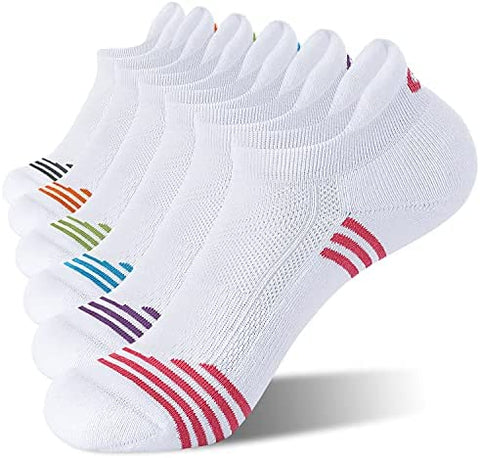 CelerSport 6 Pack Women's Ankle Running Socks Low Cut Athletic Sports Socks