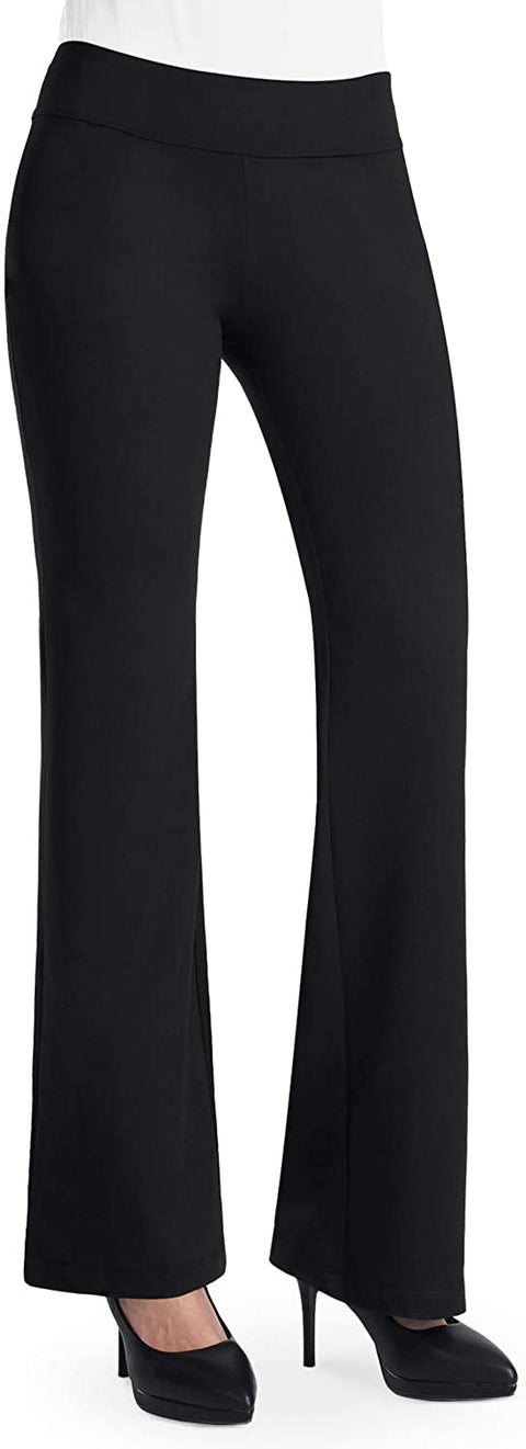 Women’s Slim Leg Petite Ponte Knit Stretch Skinny Comfort Fit Yoga Dress Pants