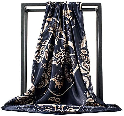 35” Satin Scarf Large Square Hair Scarves