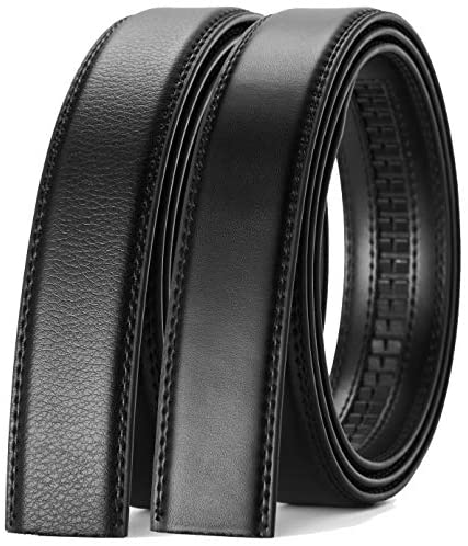 CHAOREN Ratchet Belt Strap Only 1 1/8”, Replacement Leather Belt 1.25" without Buckle