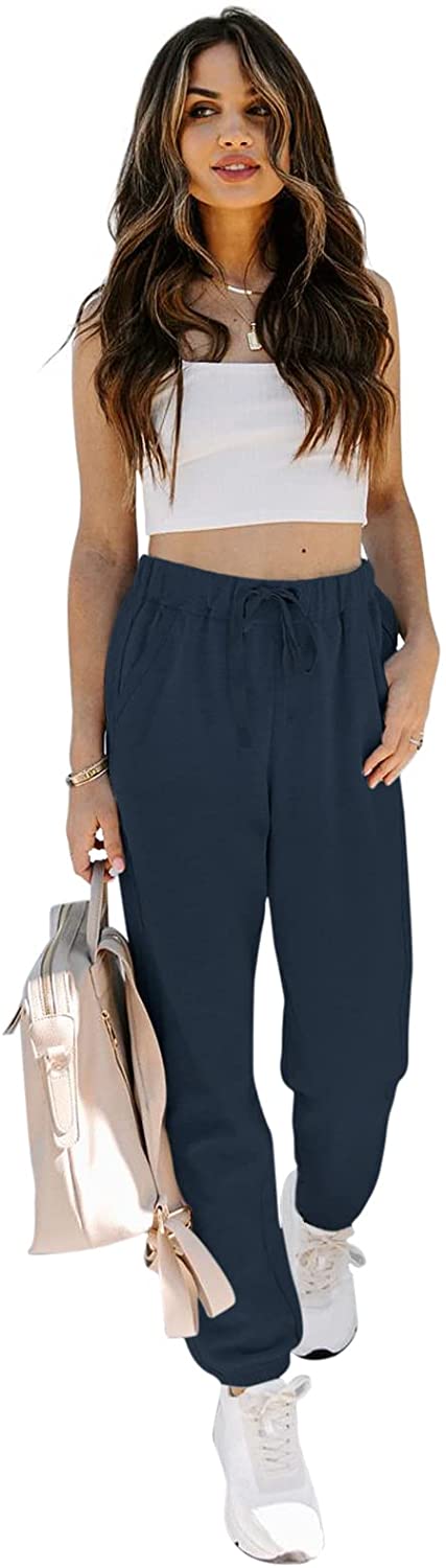 Fleece Joggers for Women Athletic Sweatpants Fall Clothes Comfy Lounge Pajamas Yoga Pants with Pockets