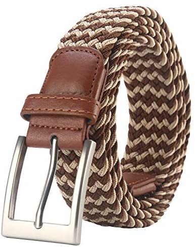Lavemi Mens Belt, Stretch Elastic Casual Woven Sport Golf Braided Belts for Men,Gift Box