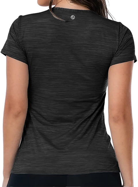 Womens Workout Short Sleeve T Shirts Smoothy Quick Dry Running Tennis Shirt Tops