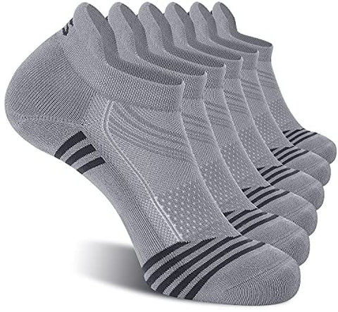 CelerSport 6 Pack Men's Ankle Running Socks Low Cut Athletic Sports Socks