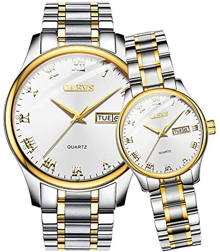 Valentines Couple Pair Quartz Waterproof Watche for men