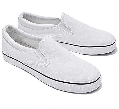 QZHIHE Men's Slip on Shoes Clipper Sneaker Loafer Canvas Sneaker