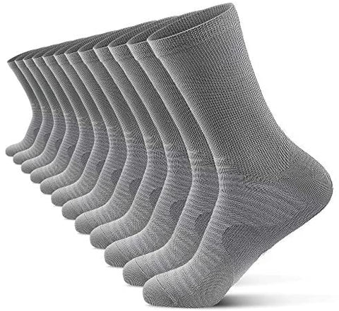 PAPLUS Compression Athletic Crew Socks (6 Pairs) for Men & Women