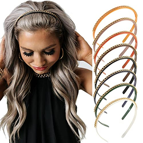 8Pcs Hair Hoop Headband for Girls