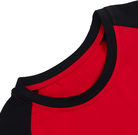 Men's Casual Round Neck Color Block T-Shirt top